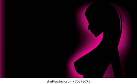 Glow girl, vector