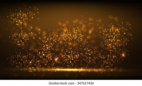 Glow gold light new year background