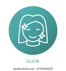 Relleno Del Gradiente Del Resplandor, Mini Icono De La Ilustración Relacionado Con El Cuidado Personal, La Tienda De La Belleza, El Cuidado Corporal Y Más. Uso Para El Concepto Moderno, Ui, Web Ux Y Desarrollo De App.