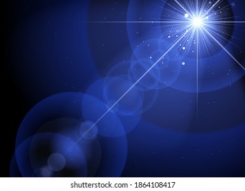 Glow isolated blue transparent light effect set, lens flare, explosion, glitter, line, sun flash, spark and stars. Vector data.