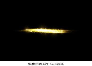 Glow isolated golden transparent effect, lens flare, explosion, glitter, line, sun flash, spark and stars. For illustration template art design, banner for Christmas celebrate, magic flash energy ray