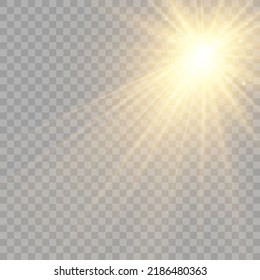 	
Juego de efectos luminosos aislados de resplandor, destello de lente, explosión, brillo, línea, flash solar y estrellas. Resumen de diseño de elementos de efecto especial. Rayo brillante con rayo	