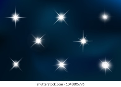 Glow isolated white light effect, lens flare, explosion, glitter, line, sun flash, spark and stars. Abstract special effect element design.