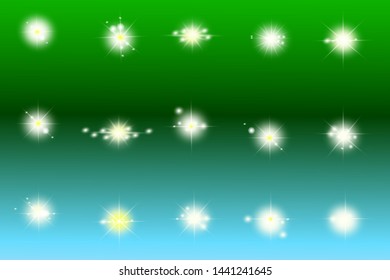 Glow isolated white light effect, lens flare, explosion, glitter, line, sun flash, spark and stars. Abstract special effect element design.
