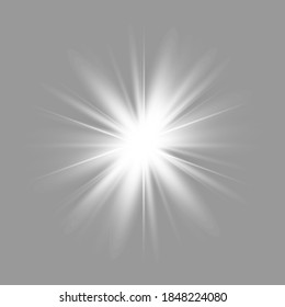 Glow isolated white light effect, lens flare 