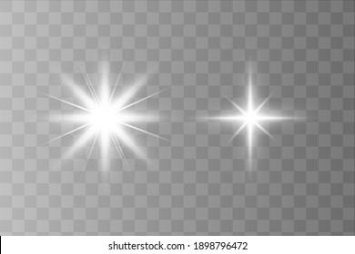 Glow isolated white light effect, lens flare 