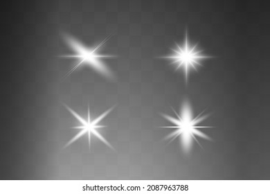 Glow isolated white light effect, lens flare 