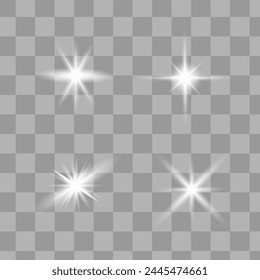 Glow isolated white light effect, lens flare 