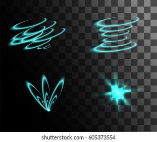 Glow isolated white transparent effect, lens flare, explosion, glitter, line, sun flash, spark and stars. For illustration template art design, banner for Christmas celebrate, magic flash energy ray.