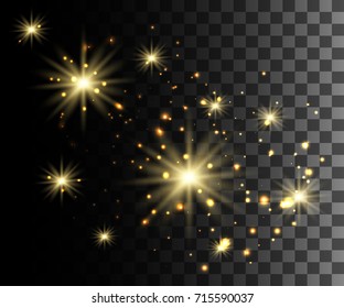 Glow isolated white transparent effect, lens flare, explosion, glitter, line, sun flash, spark and stars. For illustration template art design, banner for Christmas celebrate, magic flash energy ray.