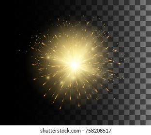Glow isolated white transparent effect, lens flare, explosion, glitter, line, sun flash, spark and stars. For illustration template art design, banner for Christmas celebrate, magic flash energy ray.