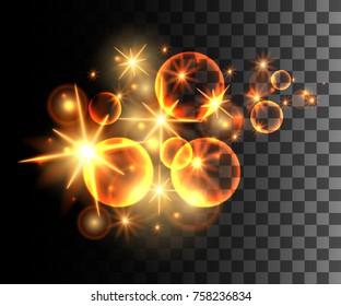 Glow isolated white transparent effect, lens flare, explosion, glitter, line, sun flash, spark and stars. For illustration template art design, banner for Christmas celebrate, magic flash energy ray.