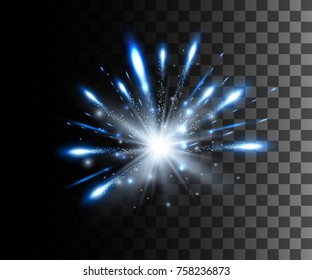 Glow isolated white transparent effect, lens flare, explosion, glitter, line, sun flash, spark and stars. For illustration template art design, banner for Christmas celebrate, magic flash energy ray.