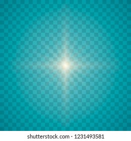 Glow isolated white transparent light effect set, lens flare, explosion, glitter, line, sun flash, spark and stars.