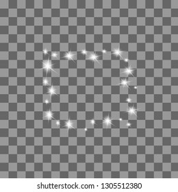Glow isolated white transparent light effect set, lens flare, explosion, glitter, line, sun flash, spark and stars. Abstract special effect element design.