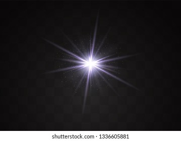 Luminoso juego de luz transparente blanco aislado, lente iluminada, explosión, brillo, línea, luz solar, chispa y estrellas. Diseño abstracto de elementos de efecto especial. Rayo brillante con relámpago