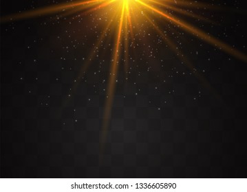 Glow isolated white transparent light effect set, lens flare, explosion, glitter, line, sun flash, spark and stars. Abstract special effect element design. Shine ray with lightning