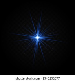 Glow isolated white transparent light effect set, lens flare, explosion, glitter, line, sun flash, spark and stars. Abstract special effect element design.