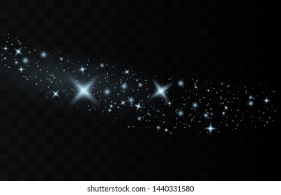 Glow isolated white transparent light effect set, flare, explosion, shine, line, solar flare, spark and stars. Abstract design of special effect element.