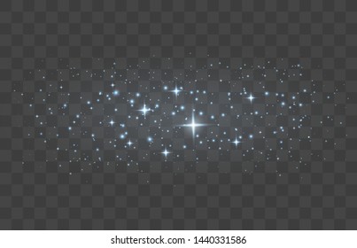 Glow isolated white transparent light effect set, flare, explosion, shine, line, solar flare, spark and stars. Abstract design of special effect element.