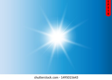 Glow isolated white transparent light effect set, glare, explosion, sparkle, line, sun flare, spark and stars. Abstract design effect element.