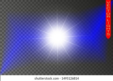 Glow isolated white transparent light effect set, glare, explosion, sparkle, line, sun flare, spark and stars. Abstract design effect element.