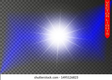 Glow isolated white transparent light effect set, glare, explosion, sparkle, line, sun flare, spark and stars. Abstract design effect element.