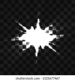 Glow isolated white transparent light effect set, lens flare, explosion, glitter, line, sun flash, spark and stars. Abstract special effect element design.
