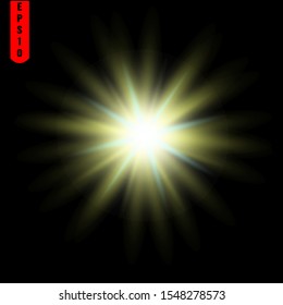 Glow isolated white transparent light effect set, glare, explosion, sparkle, line, sun flare, spark and stars. Abstract design effect element.