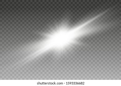 Glow isolated white transparent light effect set, glare, explosion, sparkle, line, sun flare, spark and stars. Abstract design effect element.