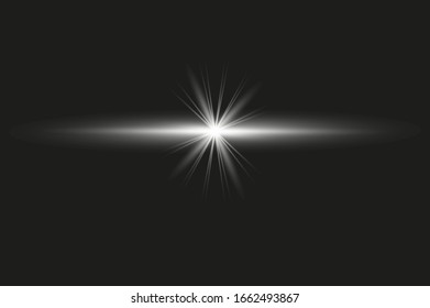 Glow isolated white transparent light effect set, glare, explosion, sparkle, line, sun flare, spark and stars. Abstract design effect element.