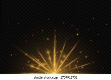 Lichtisolierter weißer transparenter Lichteffekt-Set, Objektivfackel, Explosion, Glitter, Linie, Sonnenblitz, Funken und Sterne. Abstraktes Design von Spezialeffekten. Rheinrochen mit Blitz, funkelnd rund