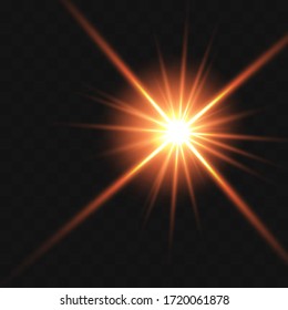 Glow isolated white transparent light effect set, lens flare, explosion, glitter, line, sun flash, spark and stars. Abstract special effect element design. Shine ray with lighting, sparkling round