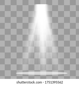 Glow isolated white transparent light effect. Abstract special effect element design.