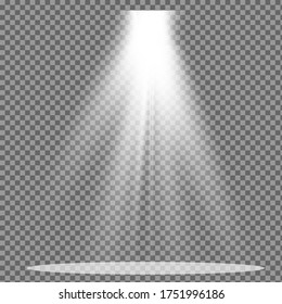 Efecto luminoso transparente blanco aislado y brillante. Resumen de diseño de elementos de efecto especial.