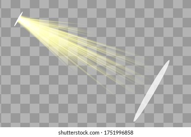 Glow isolated white transparent light effect. Abstract special effect element design.