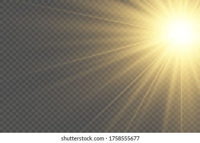 Glow isolated white transparent light effect set, lens flare, explosion, glitter, line, sun flash, spark and stars. Abstract special effect element design. Shine ray with lightning, sparkling round
