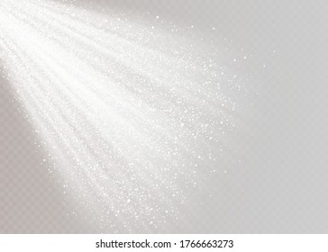 Glow isolated white transparent light effect set, lens flare, explosion, glitter, line, sun flash, spark and stars.