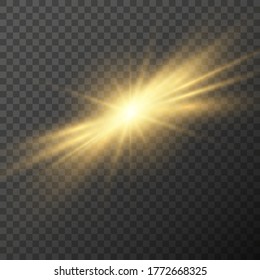 Glow isolated white transparent light effect set, lens flare, explosion, glitter, line, sun flash, spark and stars. Abstract special effect element design. Shine ray with lightning, sparkling round