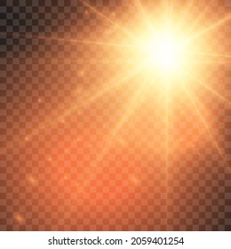 Juego de efecto luminoso transparente blanco aislado de brillo, lente inflamada, explosión, brillo, línea, flash solar, chispa y estrellas. Resumen de diseño de elementos de efecto especial. Rayo brillante con rayo