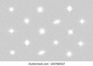 Glow isolated yellow light effect, lens flare, explosion, glitter, line, sun flash, spark and stars. Abstract special effect element design.
