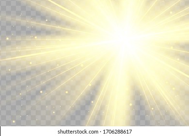 Glow isolated yellow light effect, lens flare 