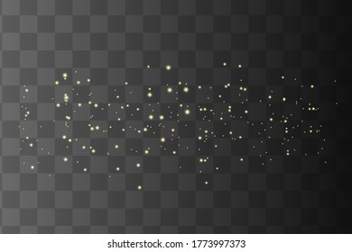 Efecto luminoso amarillo aislado y brillante, bengala de lente.