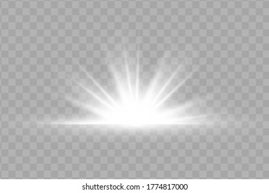 Glow isolated yellow light effect, lens flare 