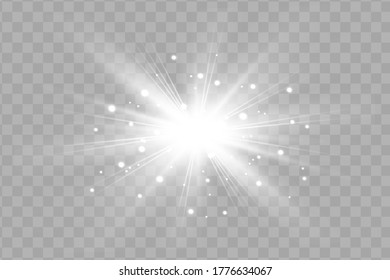 Glow isolated yellow light effect, lens flare 