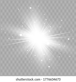 Glow isolated yellow light effect, lens flare 