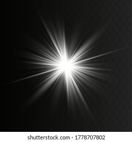 Glow isolated yellow light effect, lens flare 