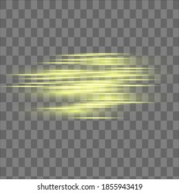 Glow isolated yellow light effect, lens flare
