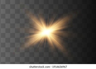 Glow isolated yellow light effect, lens flare - Shutterstock ID 1914636967