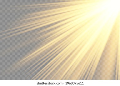 Glow isolated yellow light effect, lens flare
